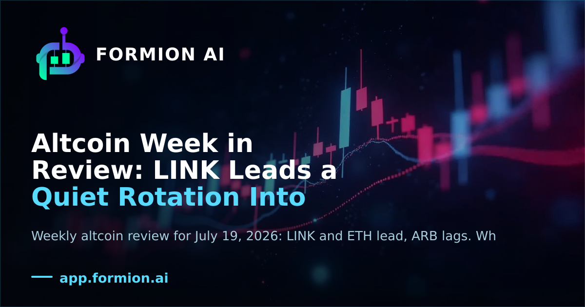 Altcoin Week in Review: LINK Leads a Quiet Rotation Into Majors