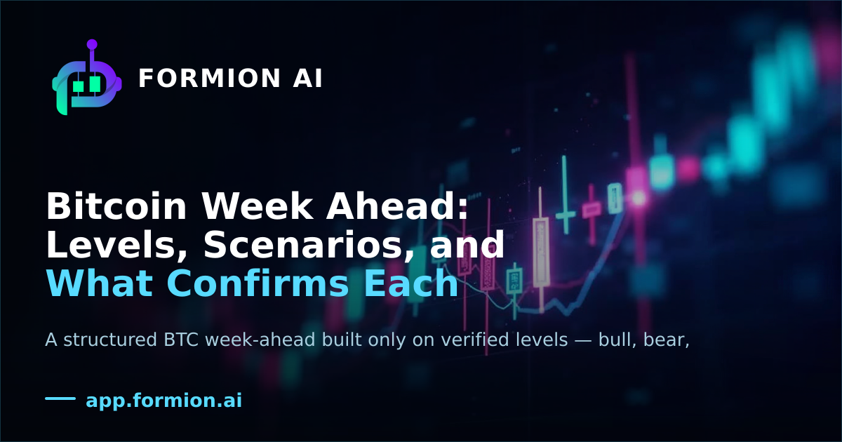 Bitcoin Week Ahead: Levels, Scenarios, and What Confirms Each