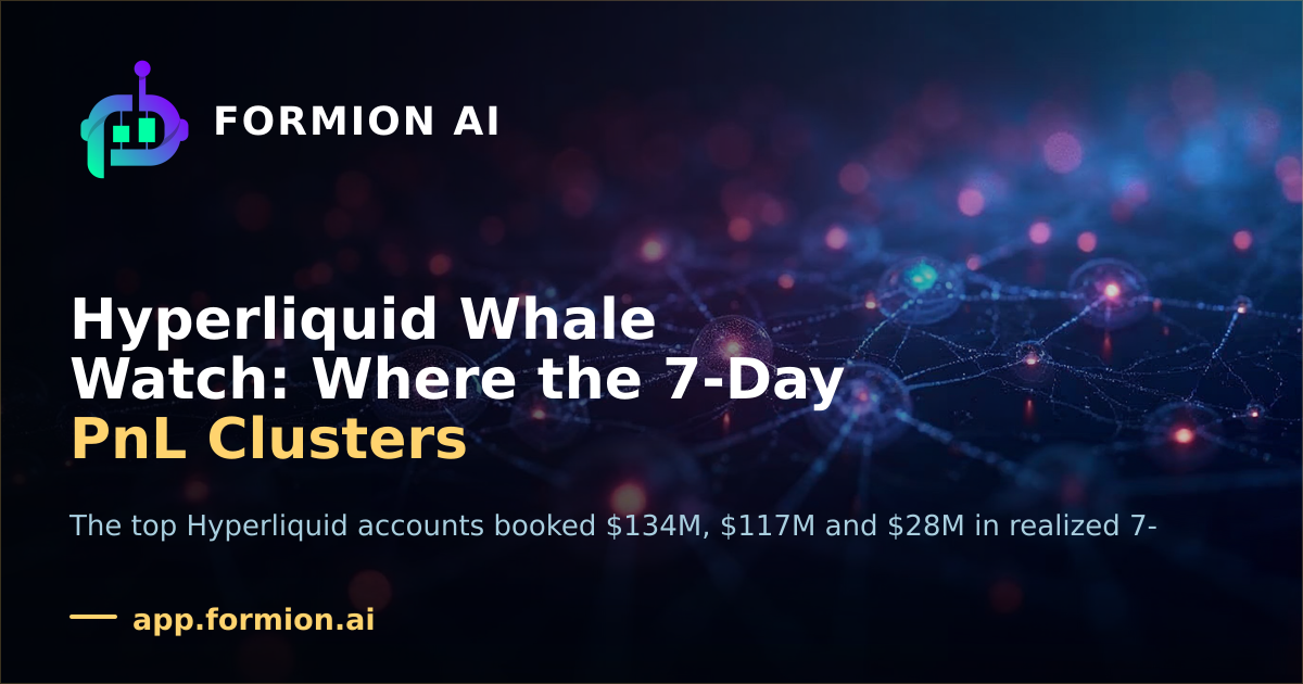 Hyperliquid Whale Watch: Where the 7-Day PnL Clusters