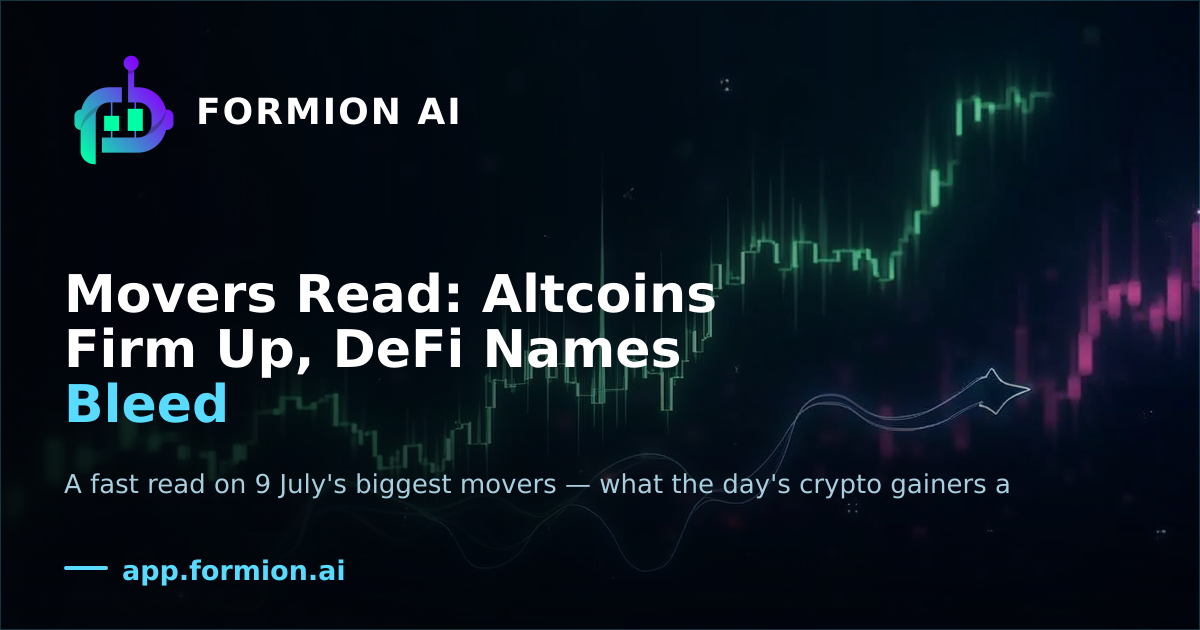 Movers Read: Altcoins Firm Up, DeFi Names Bleed