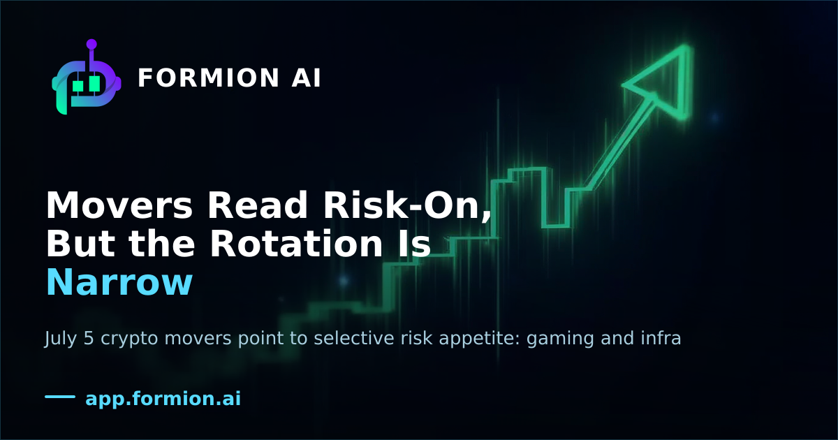 Movers Read Risk-On, But the Rotation Is Narrow