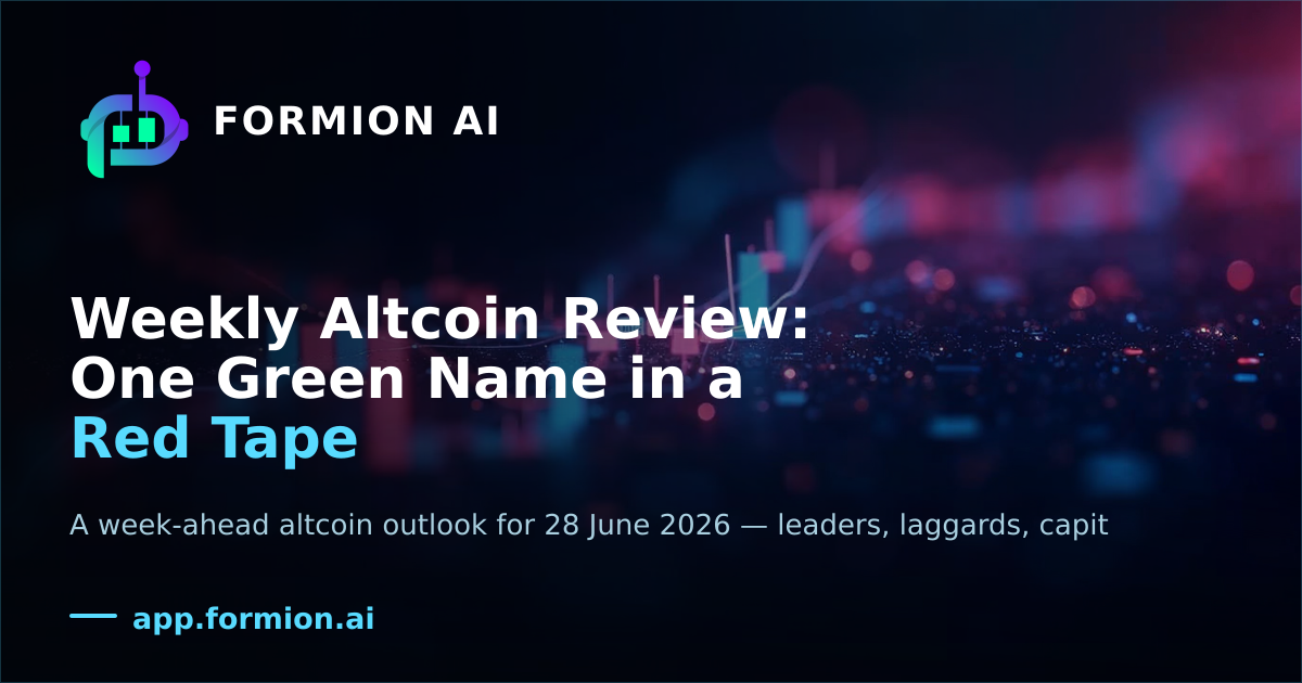 Weekly Altcoin Review: One Green Name in a Red Tape