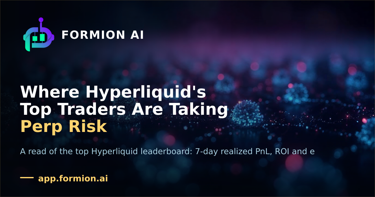 Where Hyperliquid's Top Traders Are Taking Perp Risk